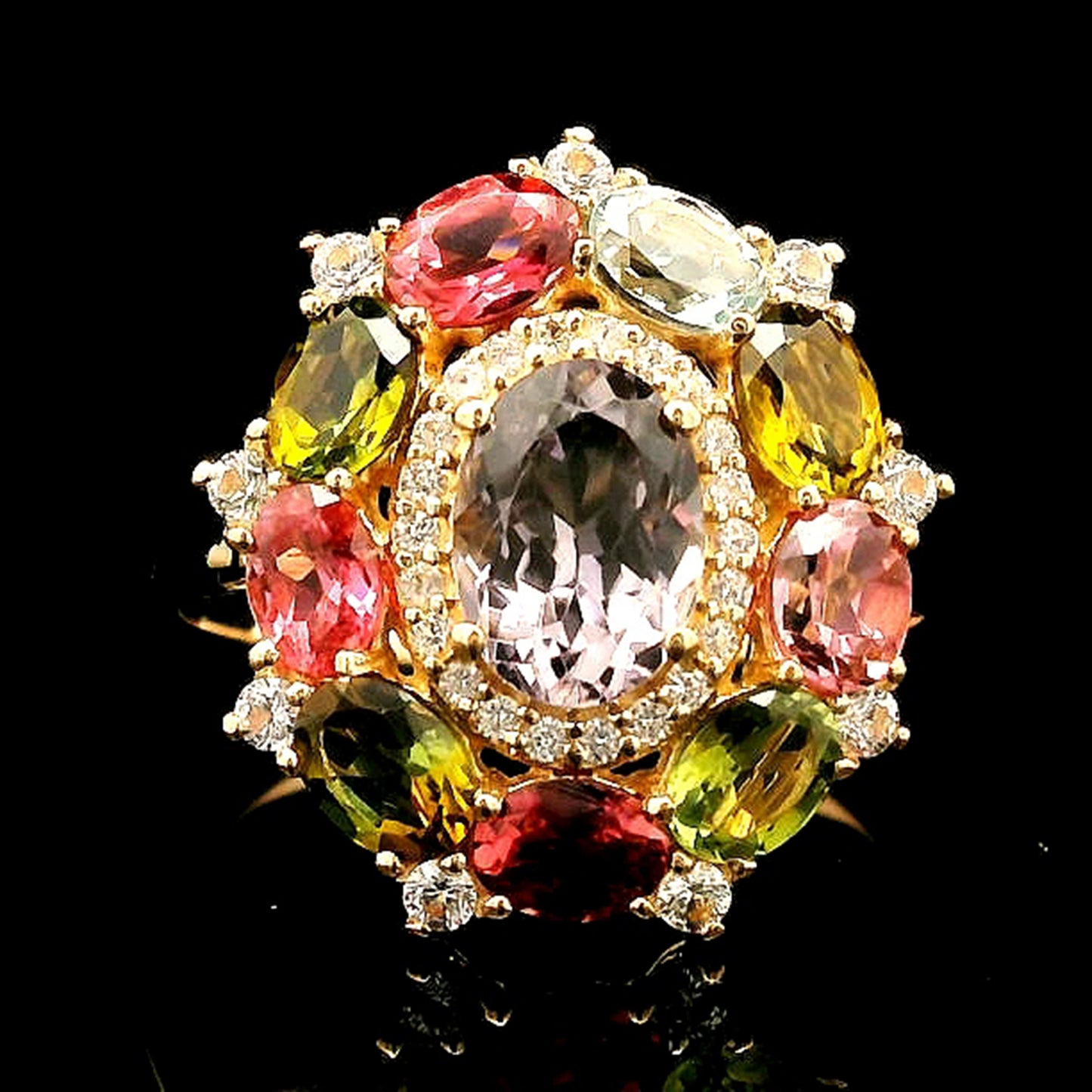 2.83 Ct Oval Tourmaline 14K Gold Ring