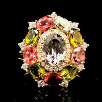 2.83 Ct Oval Tourmaline 14K Gold Ring