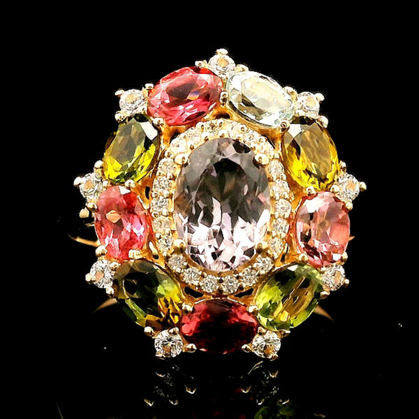 2.83 Ct Oval Tourmaline 14K Gold Ring