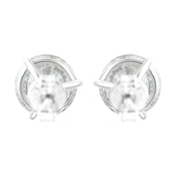 3.20 Carats Lab Grown Diamond 14K Gold Earrings
