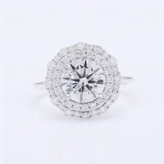 2.81 Carats Lab Grown Diamond 14K Gold Ring