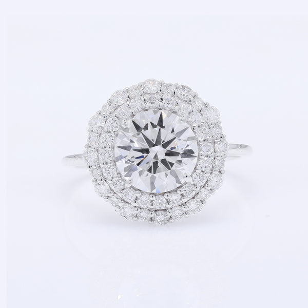 2.81 Carats Lab Grown Diamond 14K Gold Ring