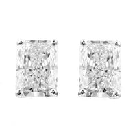 3.71 Carats Lab Grown Diamond 14K Gold Earrings