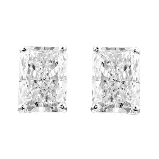 3.71 Carats Lab Grown Diamond 14K Gold Earrings