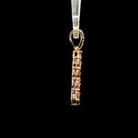 1.69 Ct Round Multi Tourmaline 14K Gold Pendant