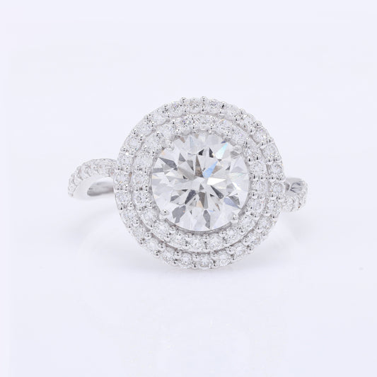 2.79 Carats Lab Grown Diamond 14K Gold Ring