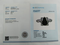1.51 Ct Pear Mixed Cut Natural Green Tourmaline 950 Platinum Ring