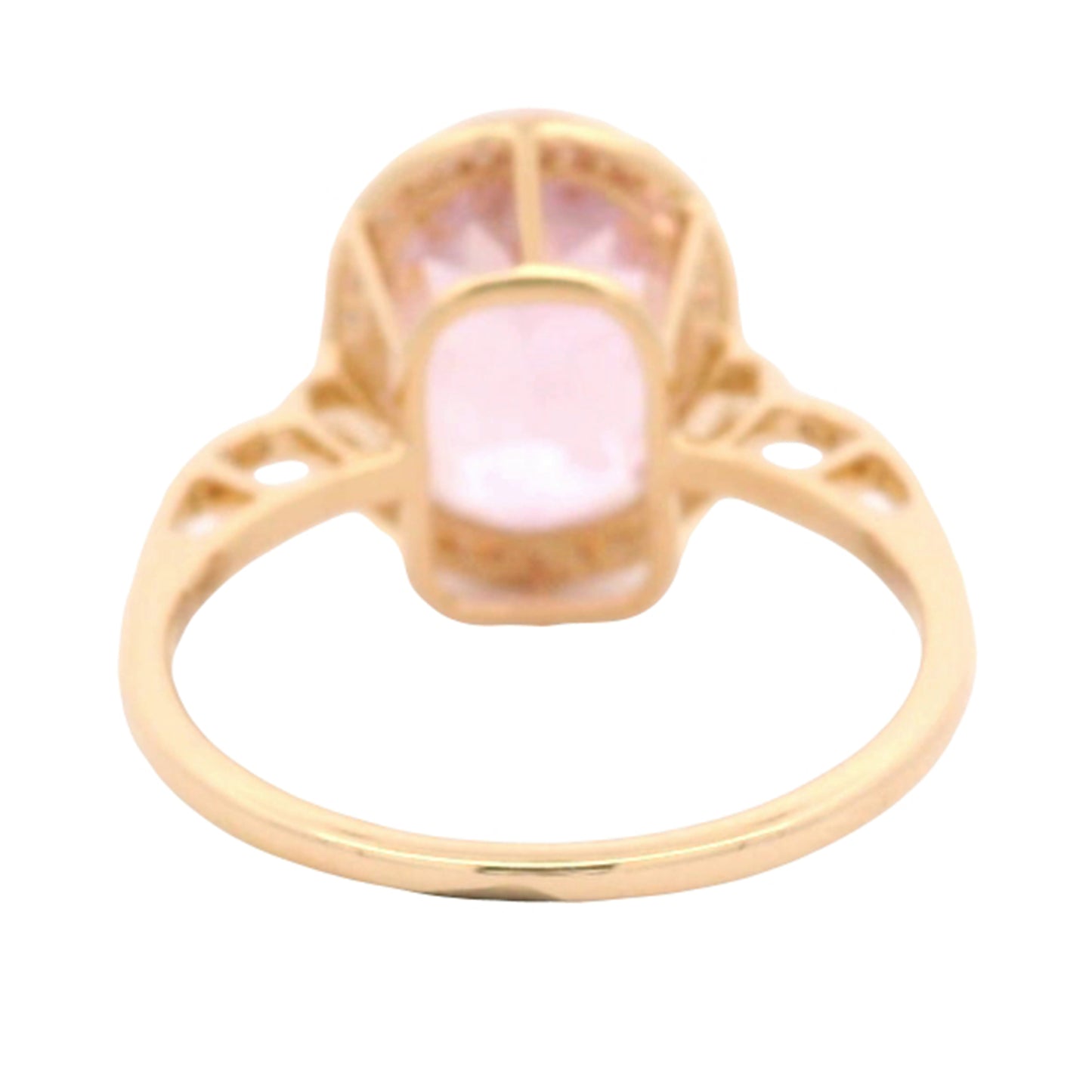 7.01 Ct Cushion Kunzite 14K Gold Ring