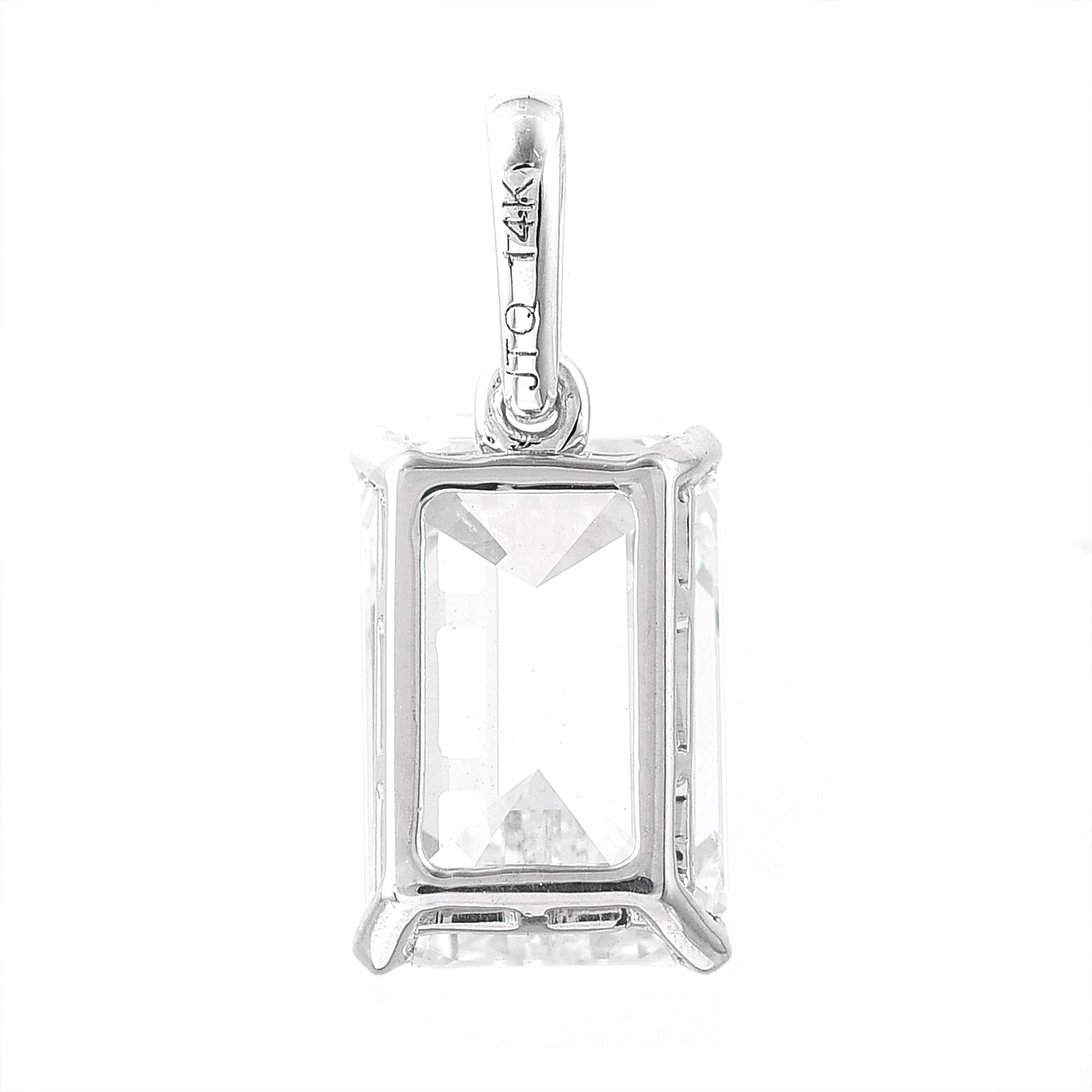 2.74 Carats Lab Grown Diamond 14K Gold Pendant