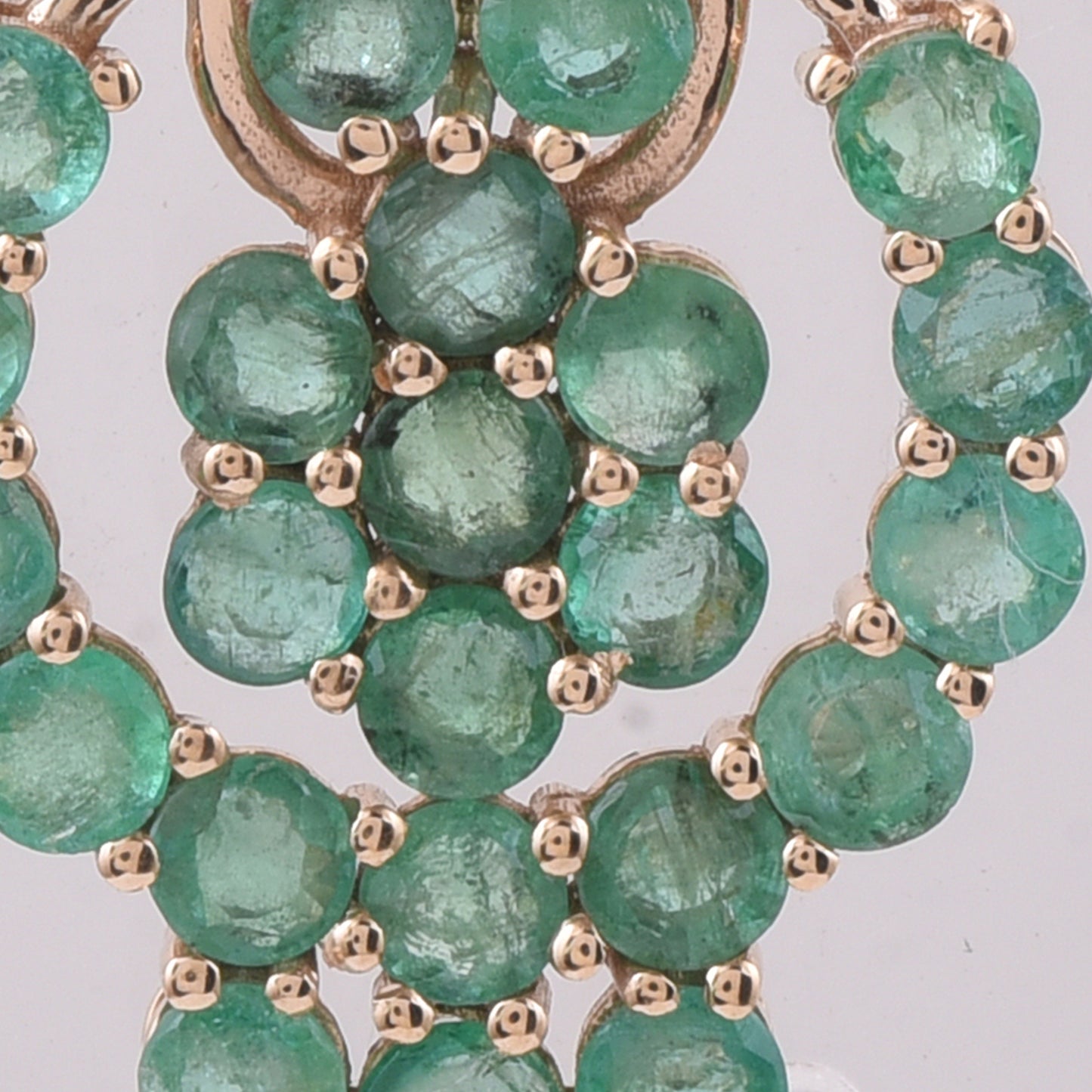 2.17 Ct Round Natural Emerald 14K Gold Pendant