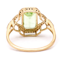 2.78 Ct Octagon Natural Eridot 14K Gold Ring