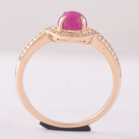 1.40 Ct Round Ruby 9K Gold Ring