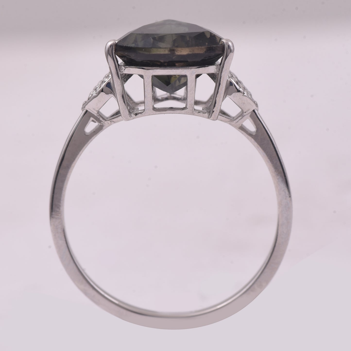 2.38 Ct Triangle Mixed Cut Natural Tourmaline 950 Platinum Ring