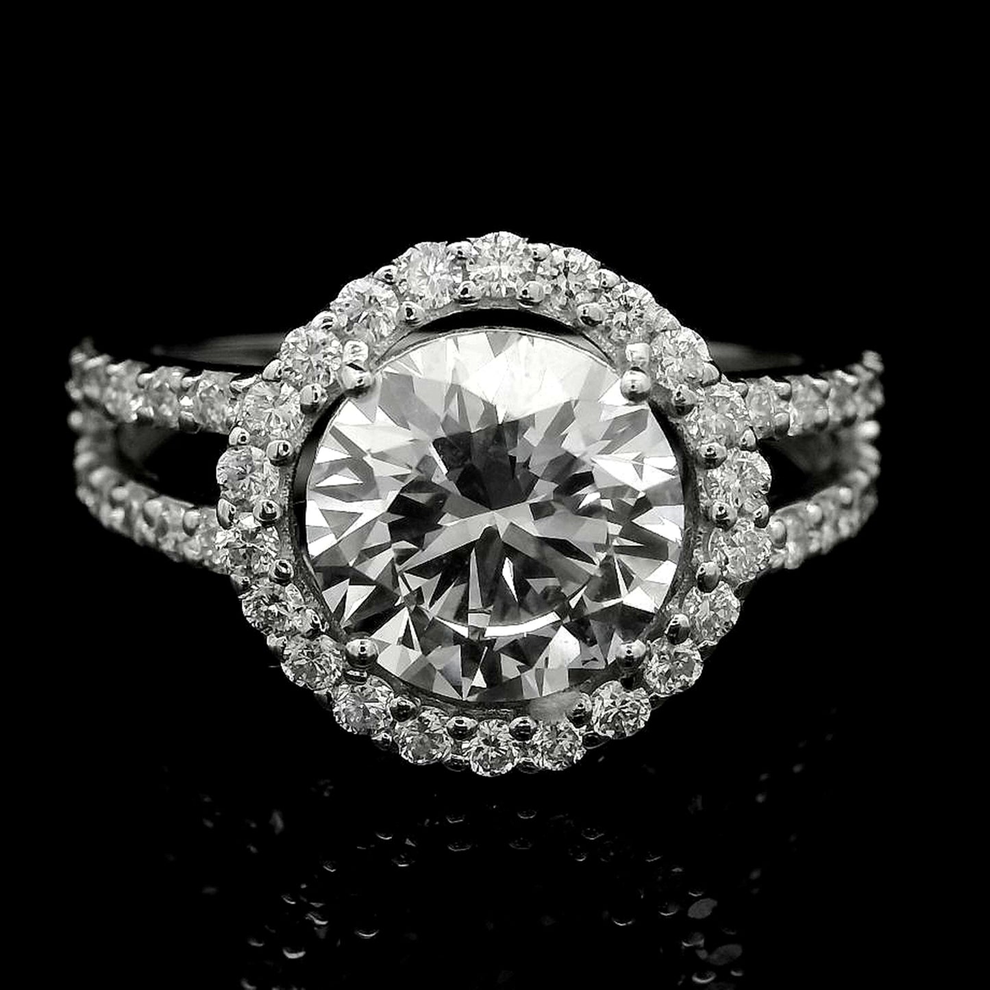 2.74 Carats Lab Grown Diamond 14K Gold Ring