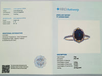 2.31 Ct Oval Mixed Cut Natural Sapphire 14K Gold Ring