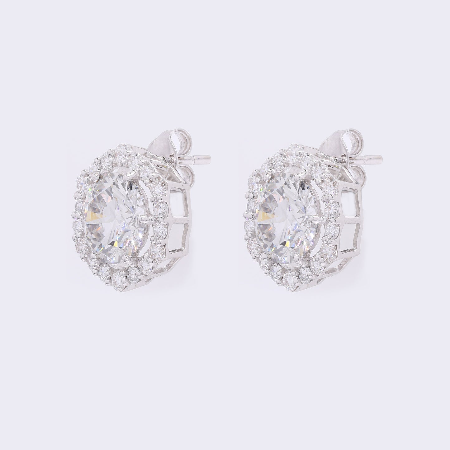 4.32 Carats Lab Grown Diamond 14K Gold Earrings