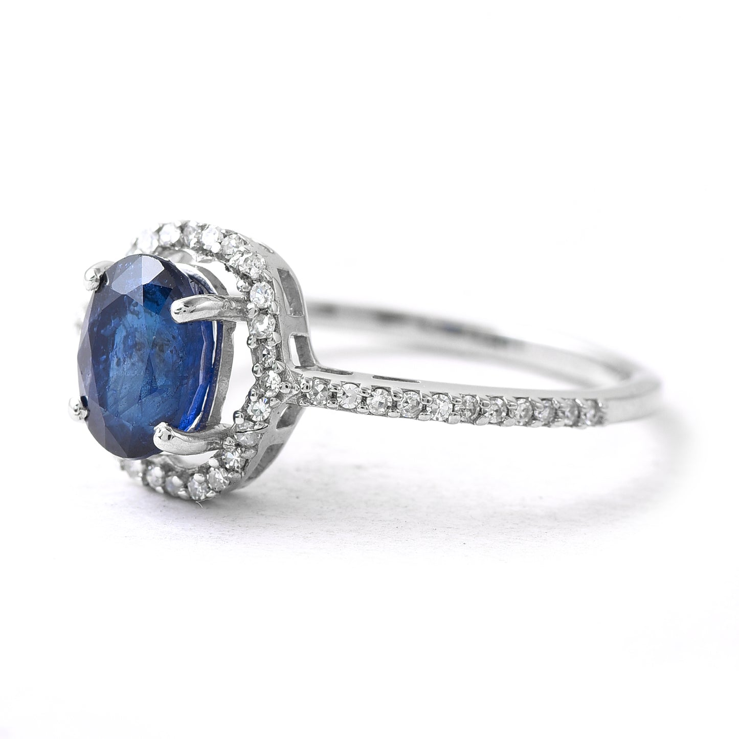 1.62 Ct Oval Sapphire 950 Platinum Ring