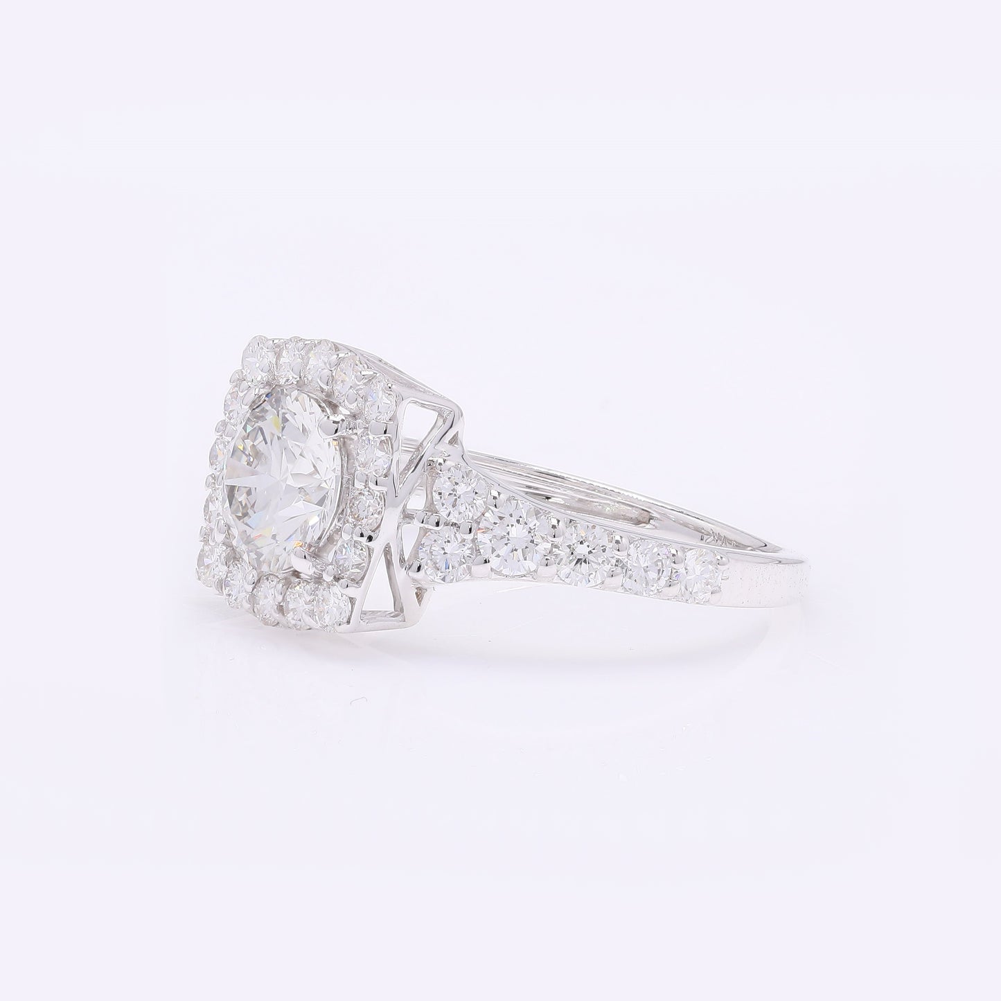 2.10 Carats Lab Grown Diamond 14K Gold Ring