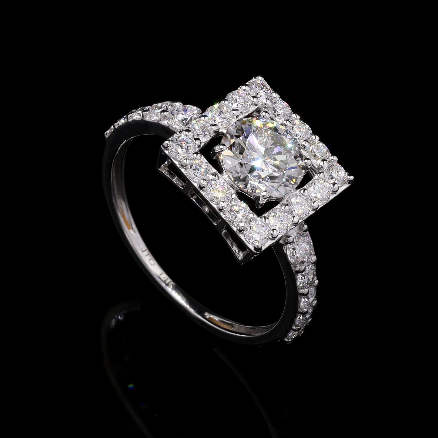 2.06 Carats Lab Grown Diamond 14K Gold Ring