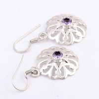 2.98 Ct Amethyst 925 Sterling Silver Earrings