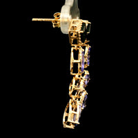2.47 Ct Pear Tanzanite 14K Gold Earrings