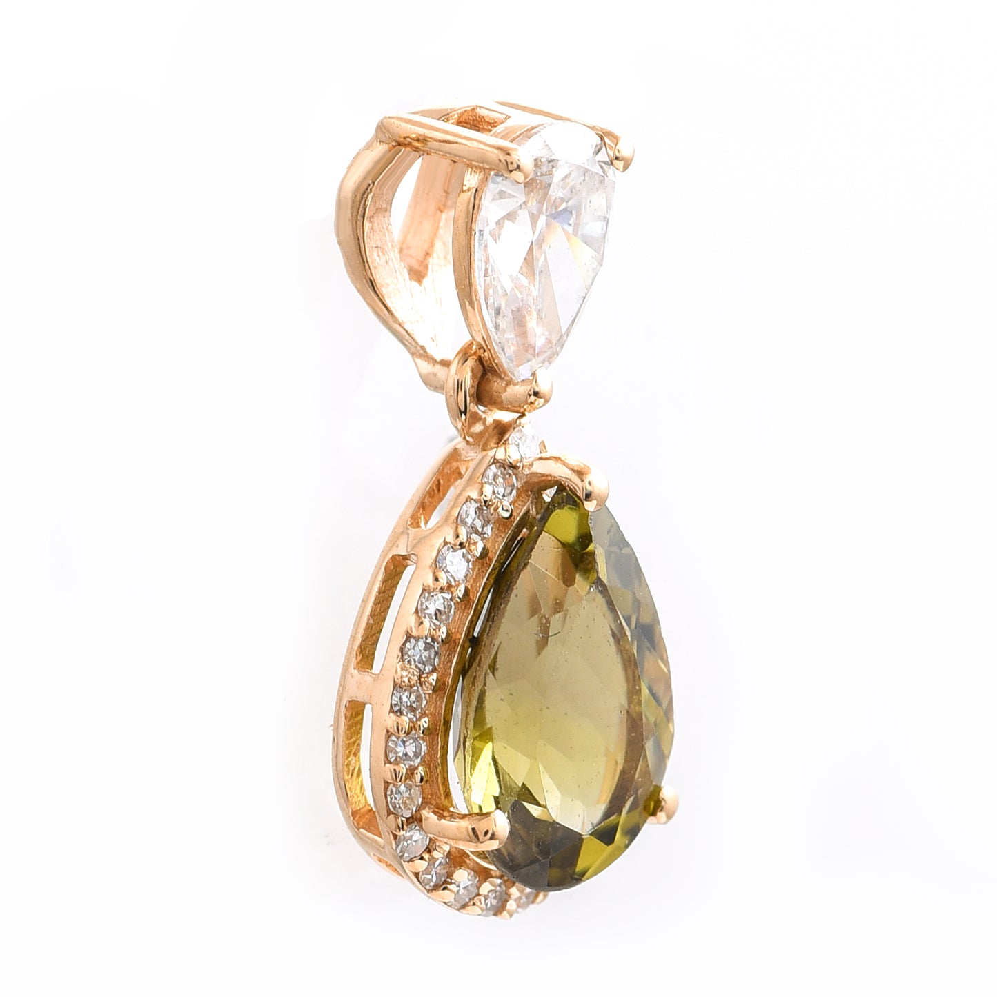 1.64 Ct Pear Tourmaline 14K Gold Pendant