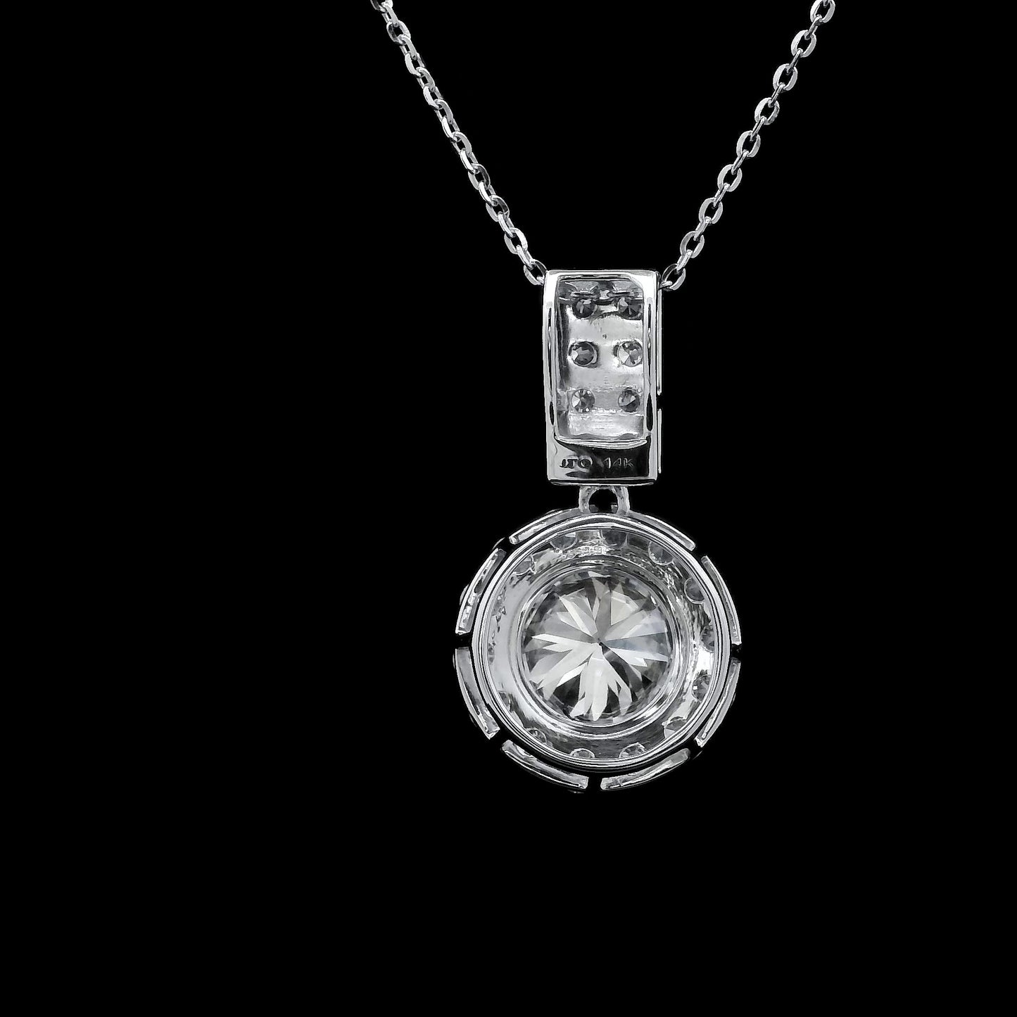 2.25 Carats Lab Grown Diamond 14K Gold Pendant