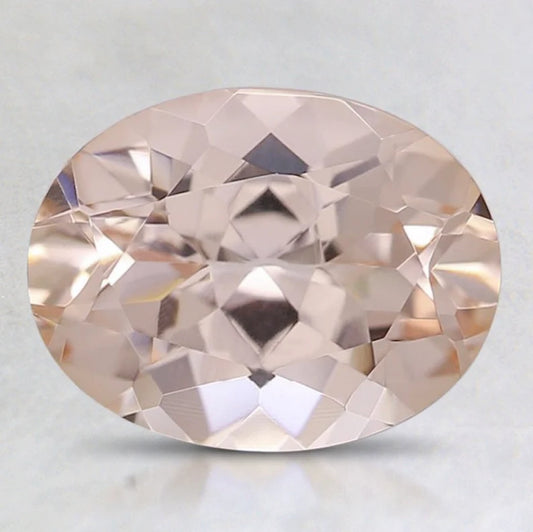 4.53 Carats Morganite Oval Loose Gemstone