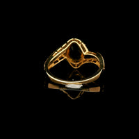 2.54 Ct Oval Mixed Cut Natural Bi-Coloured Sapphire 14K Gold Ring