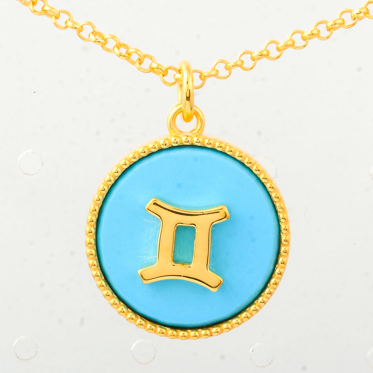 7.74 Ct Round Turquoise 925 Sterling Silver Pendant