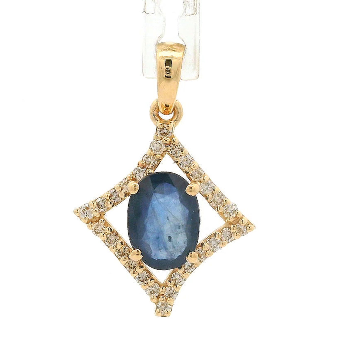 1.63 Ct Oval Sapphire 14K Gold Pendant