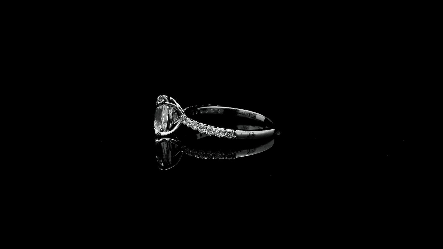 2.60 Carats Lab Grown Diamond 14K Gold Ring