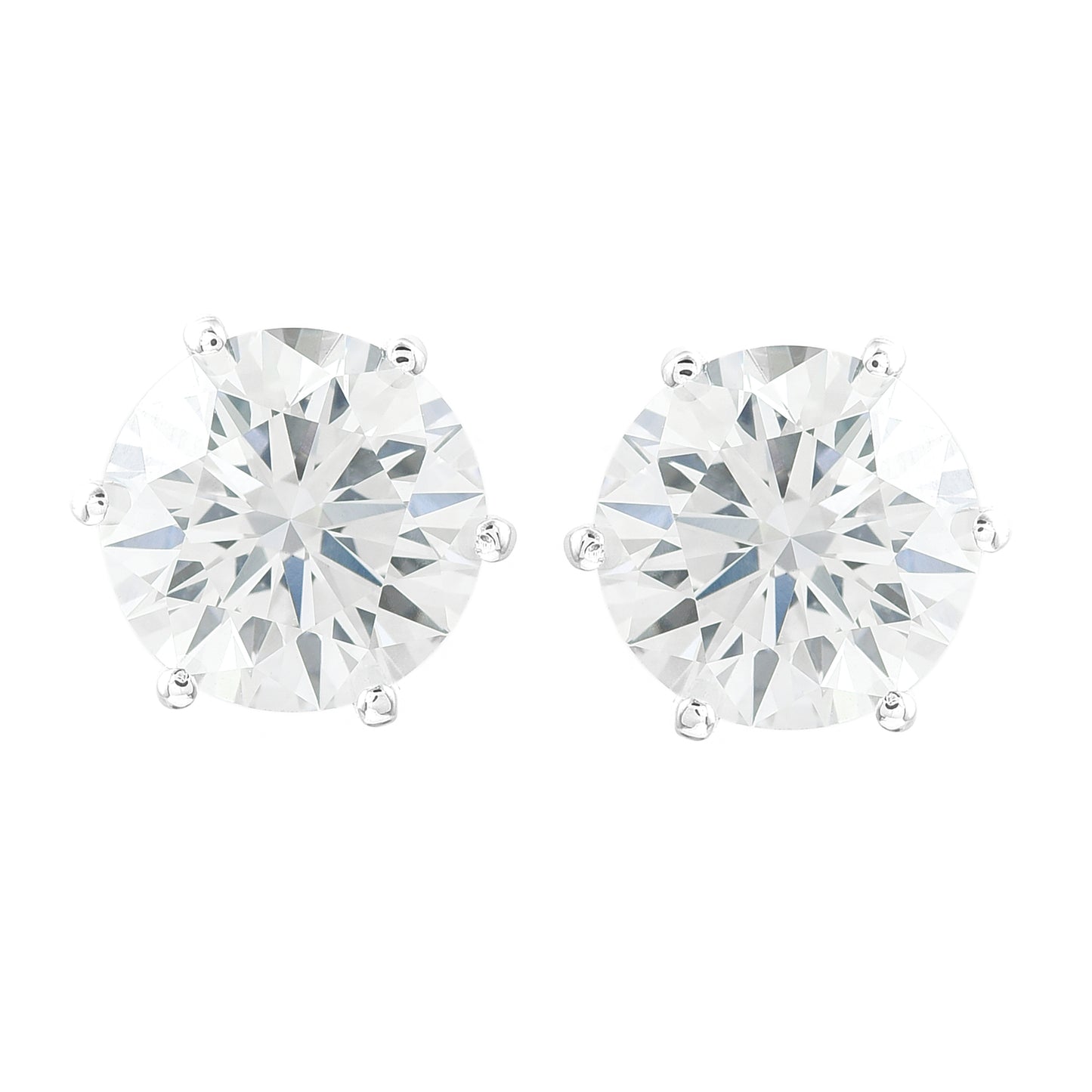 3.13 Carats Lab Grown Diamond 14K Gold Earrings