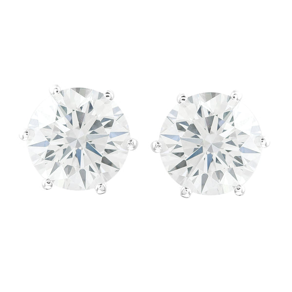 3.13 Carats Lab Grown Diamond 14K Gold Earrings