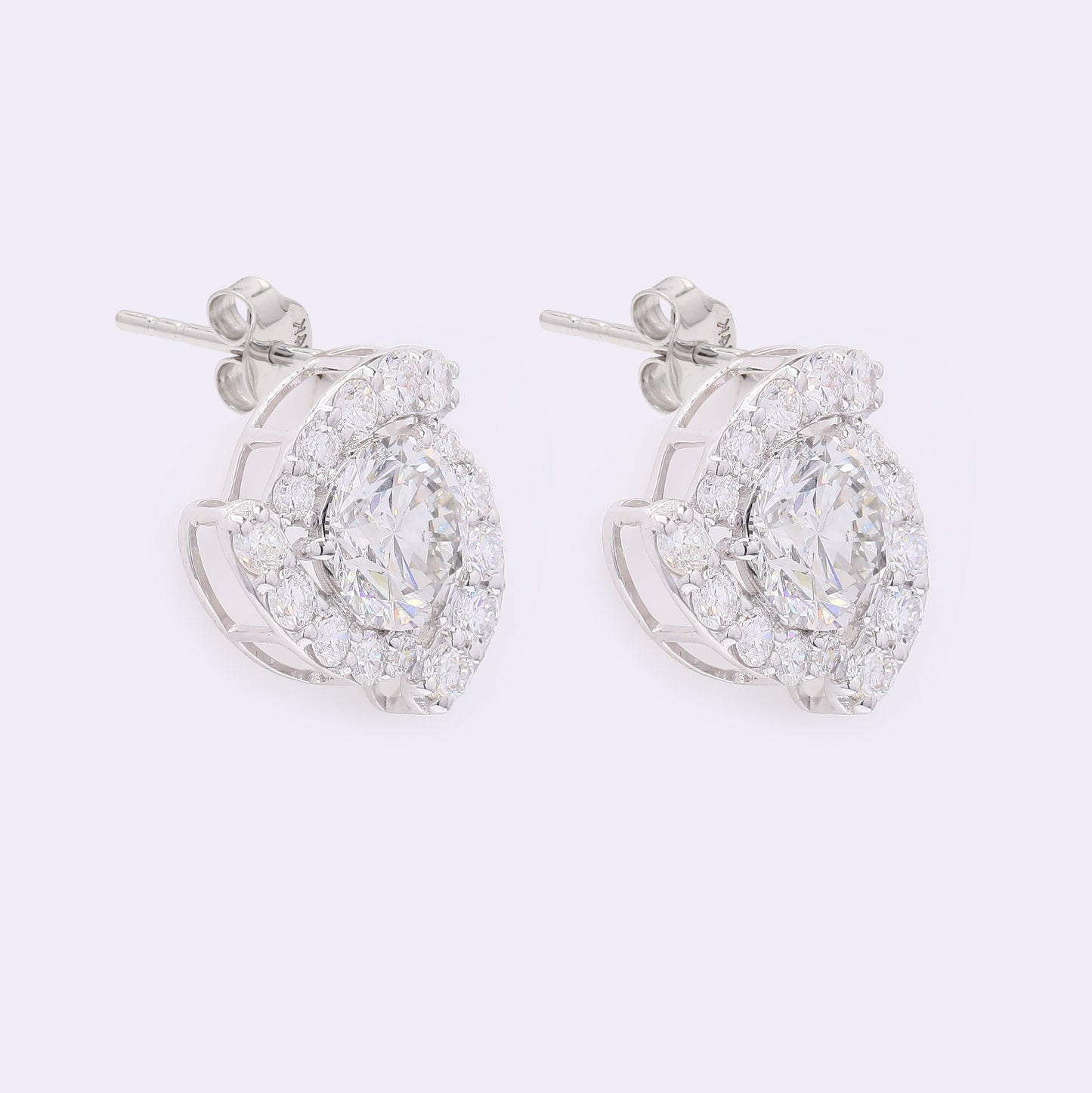 4.22 Carats Lab Grown Diamond 14K Gold Earrings