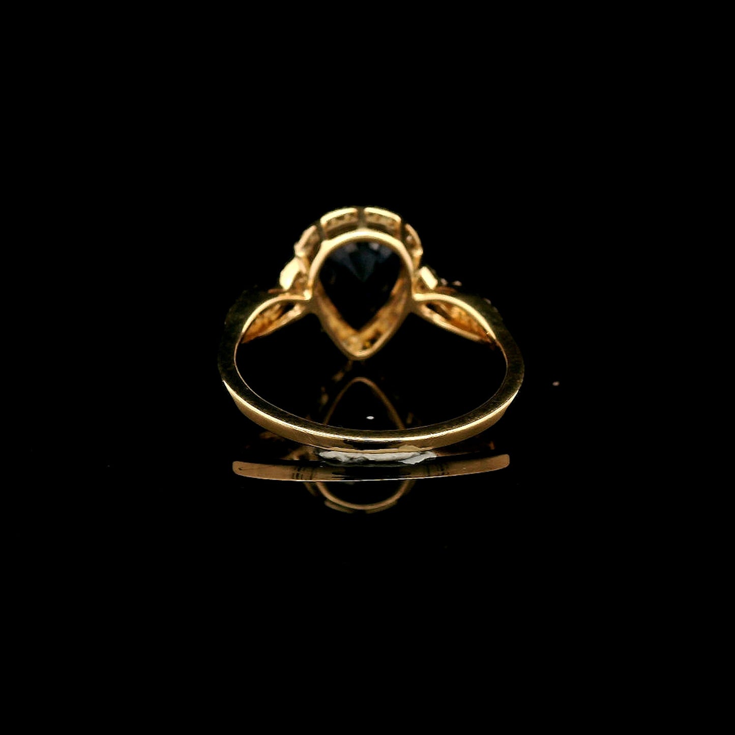 2.36 Ct Pear Mixed Cut Natural Sapphire 14K Gold Ring