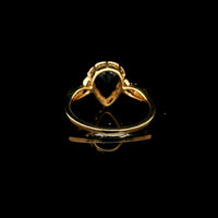 2.36 Ct Pear Mixed Cut Natural Sapphire 14K Gold Ring