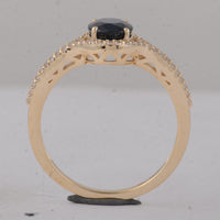 1.74 Ct Oval Sapphire 9K Gold Ring