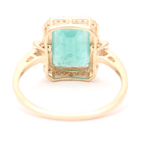 2.71 Ct Octagon Natural Emerald 14K Gold Ring
