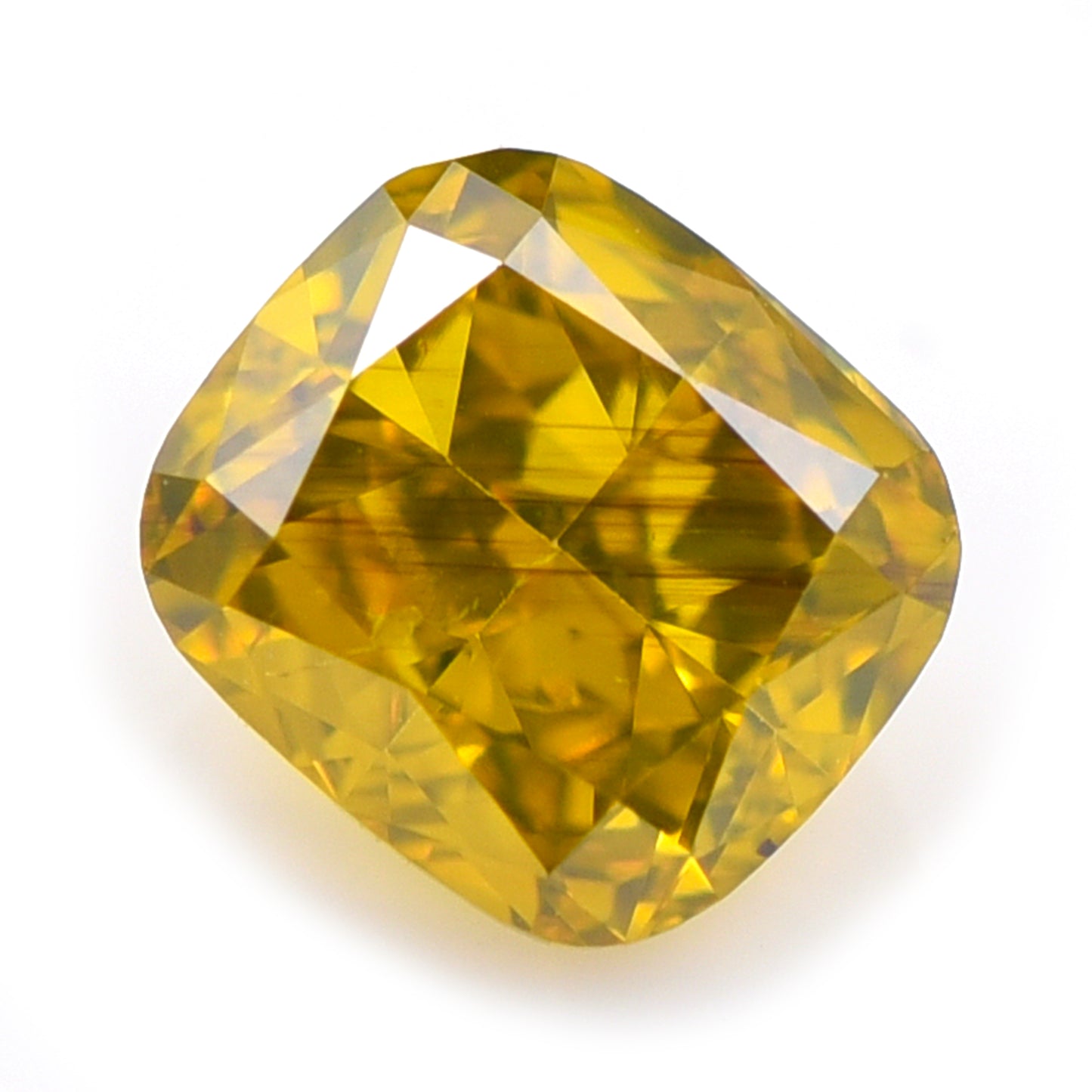 0.41 Yellow Diamond Cushion Loose Diamond