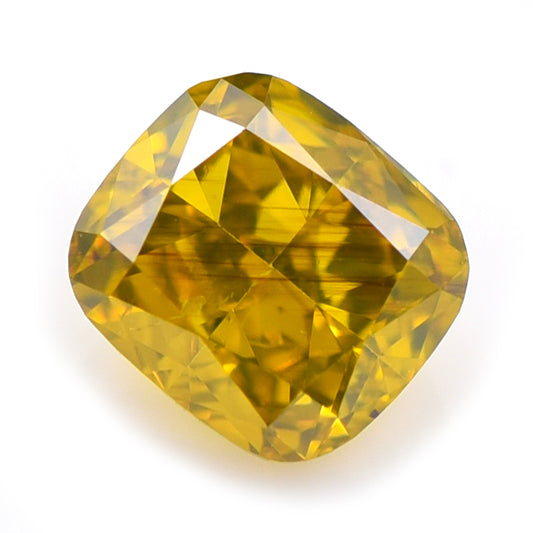 0.41 Yellow Diamond Cushion Loose Diamond