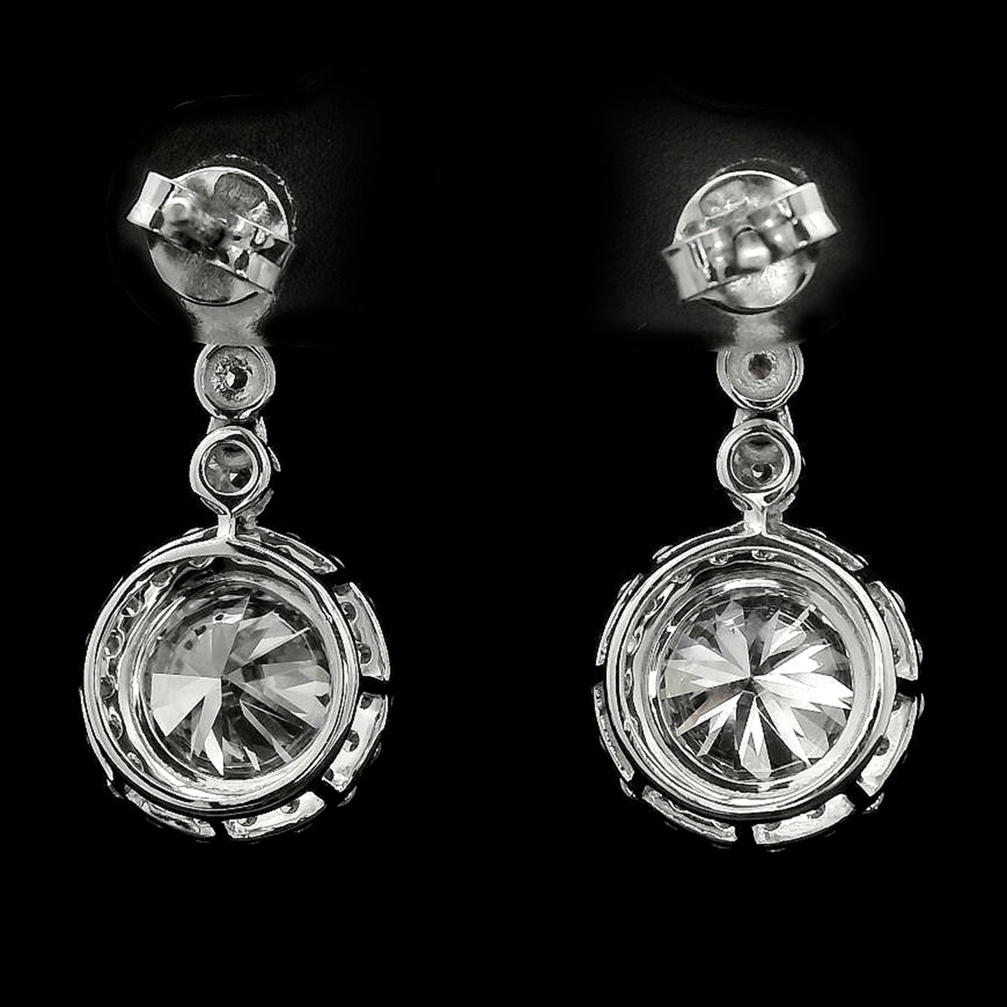 3.89 Carats Lab Grown Diamond 14K Gold Earrings