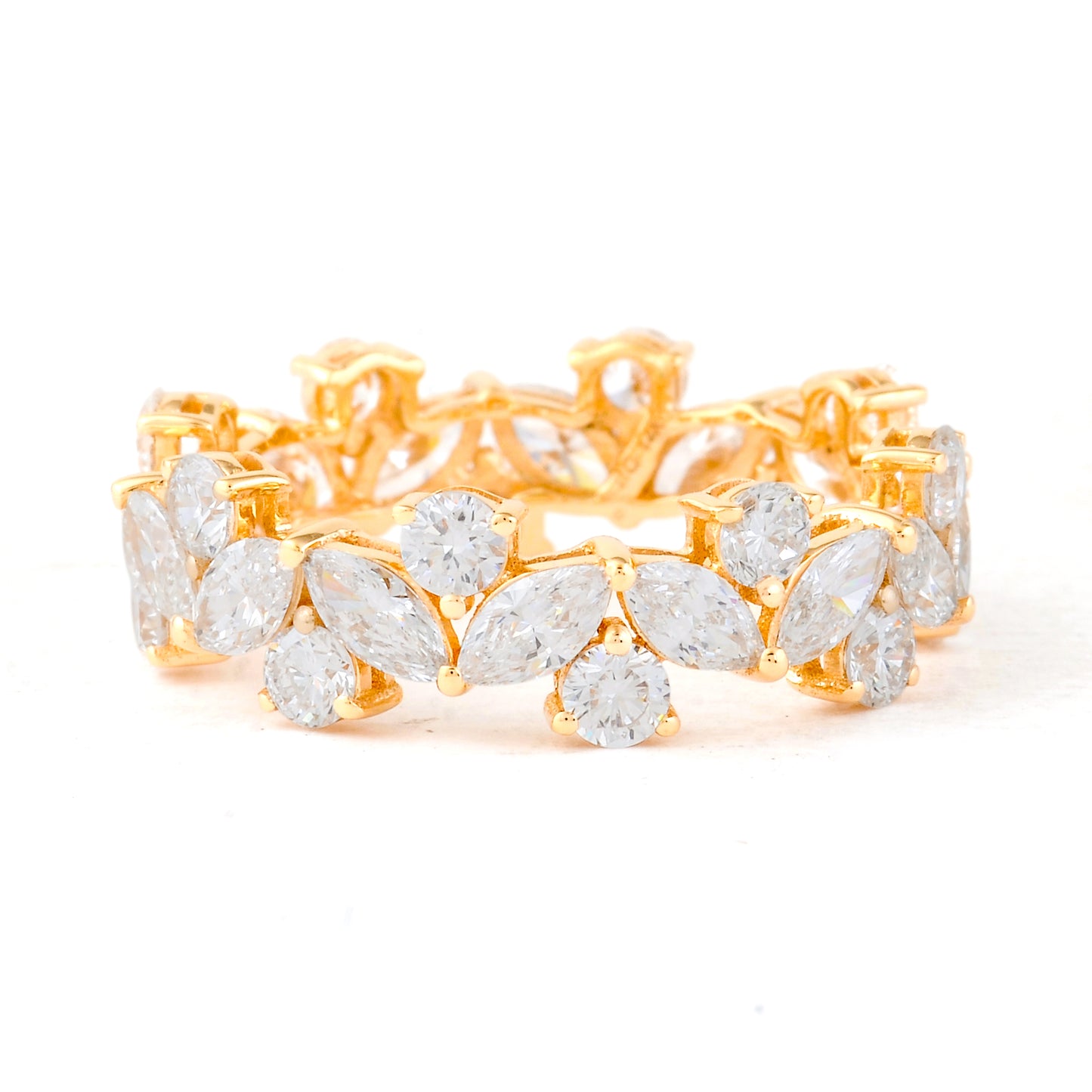 3.17 Carats Lab Grown Diamond 14K Gold Ring