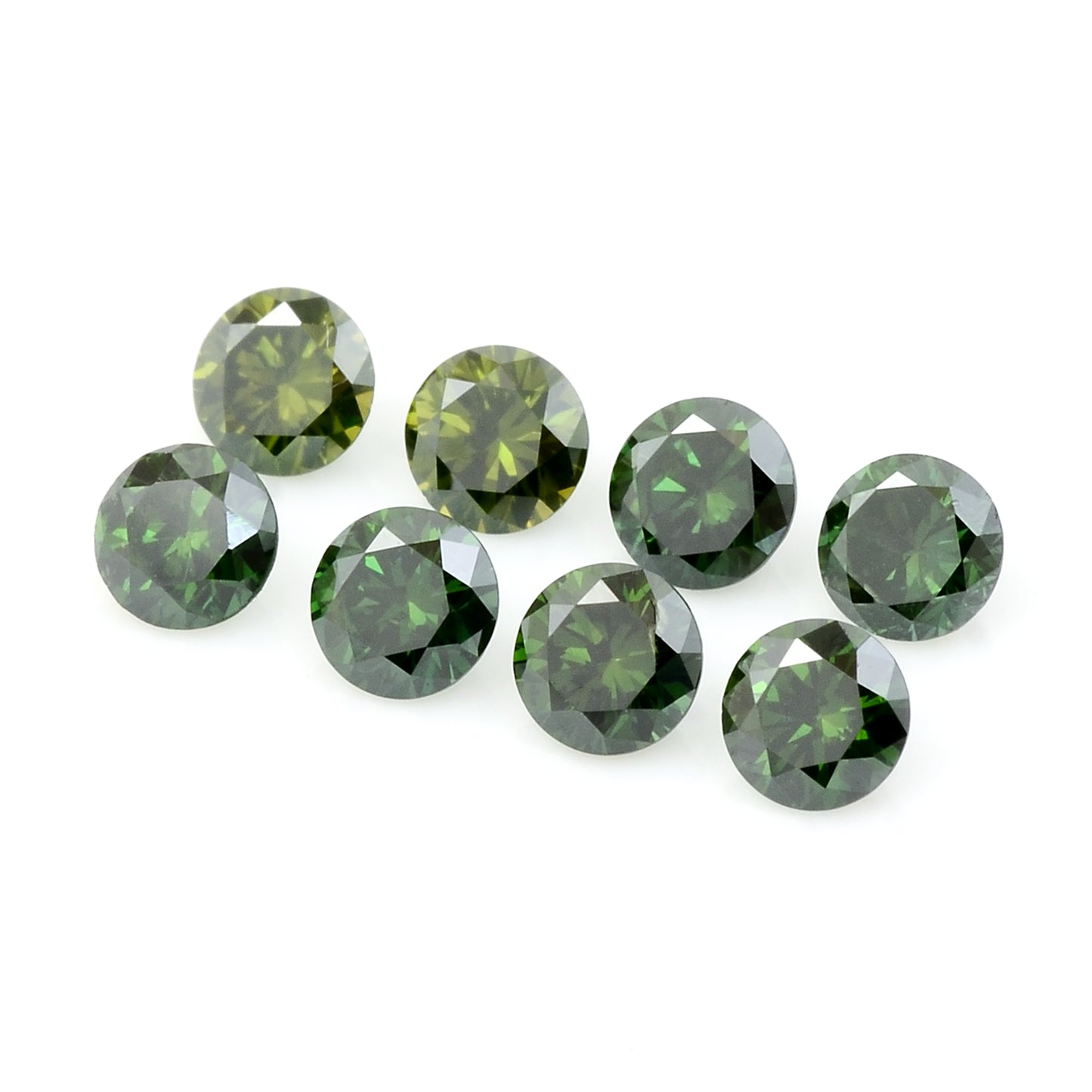 0.72 Green Diamond Round Loose Gemstone