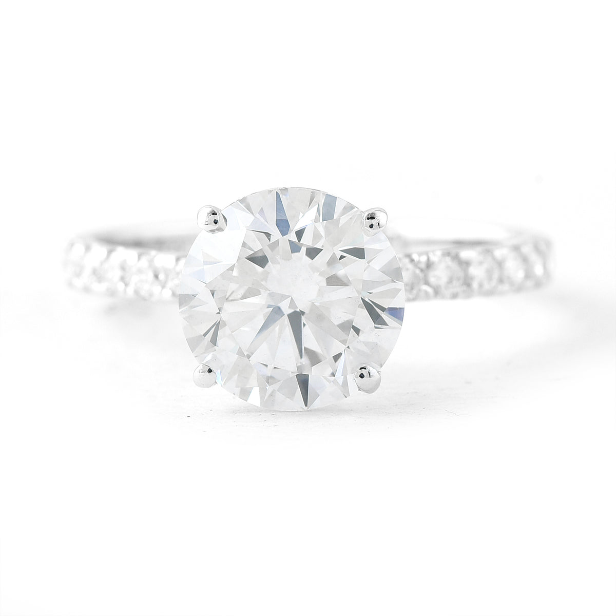 2.96 Carats Lab Grown Diamond 14K Gold Earrings