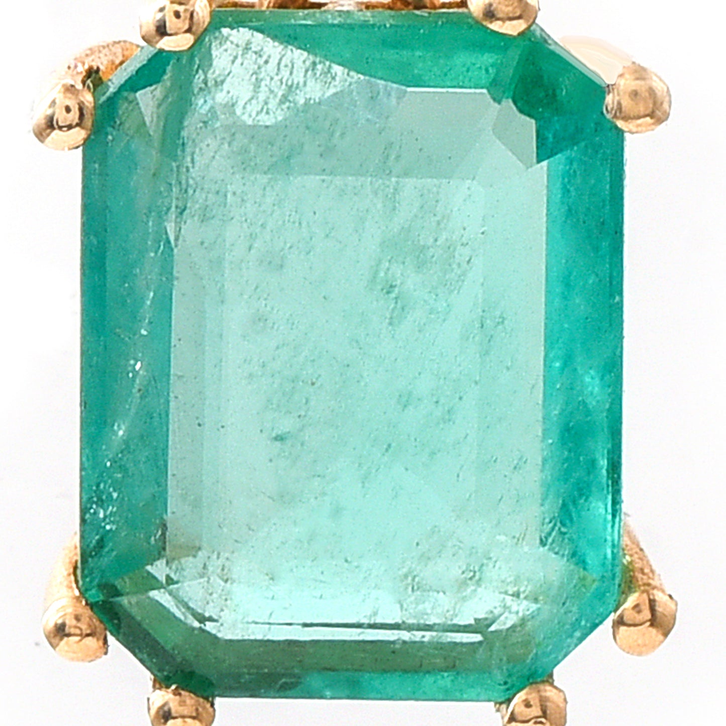 1.91 Ct Octagon Emerald 14K Gold Pendant