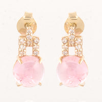3.32 Ct Round Tourmaline 14K Gold Earrings