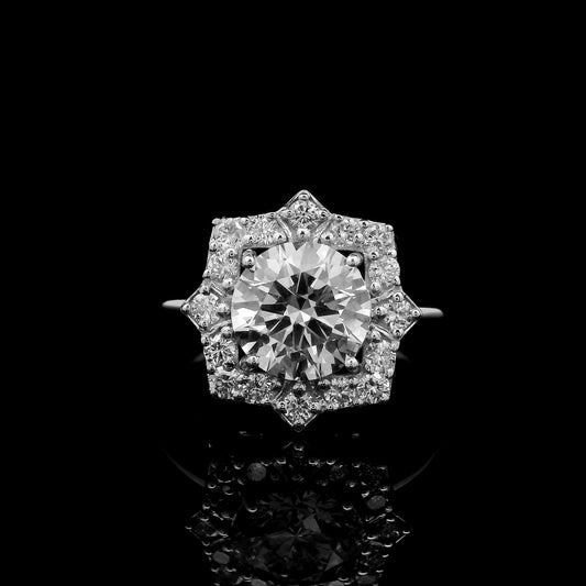 2.23 Carats Lab Grown Diamond 14K Gold Ring