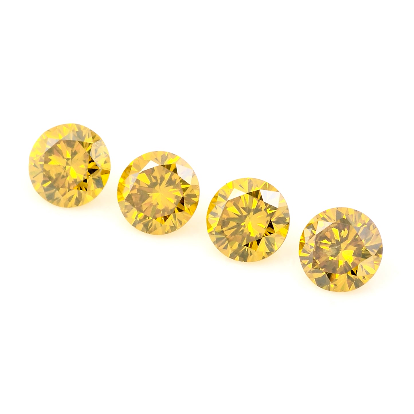 0.72 Yellow Diamond Round Loose Gemstone