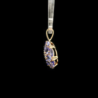 1.61 Ct Round Tanzanite 14K Gold Pendant